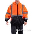 Jackets de trabalho com moletons de segurança de alta visibilidade